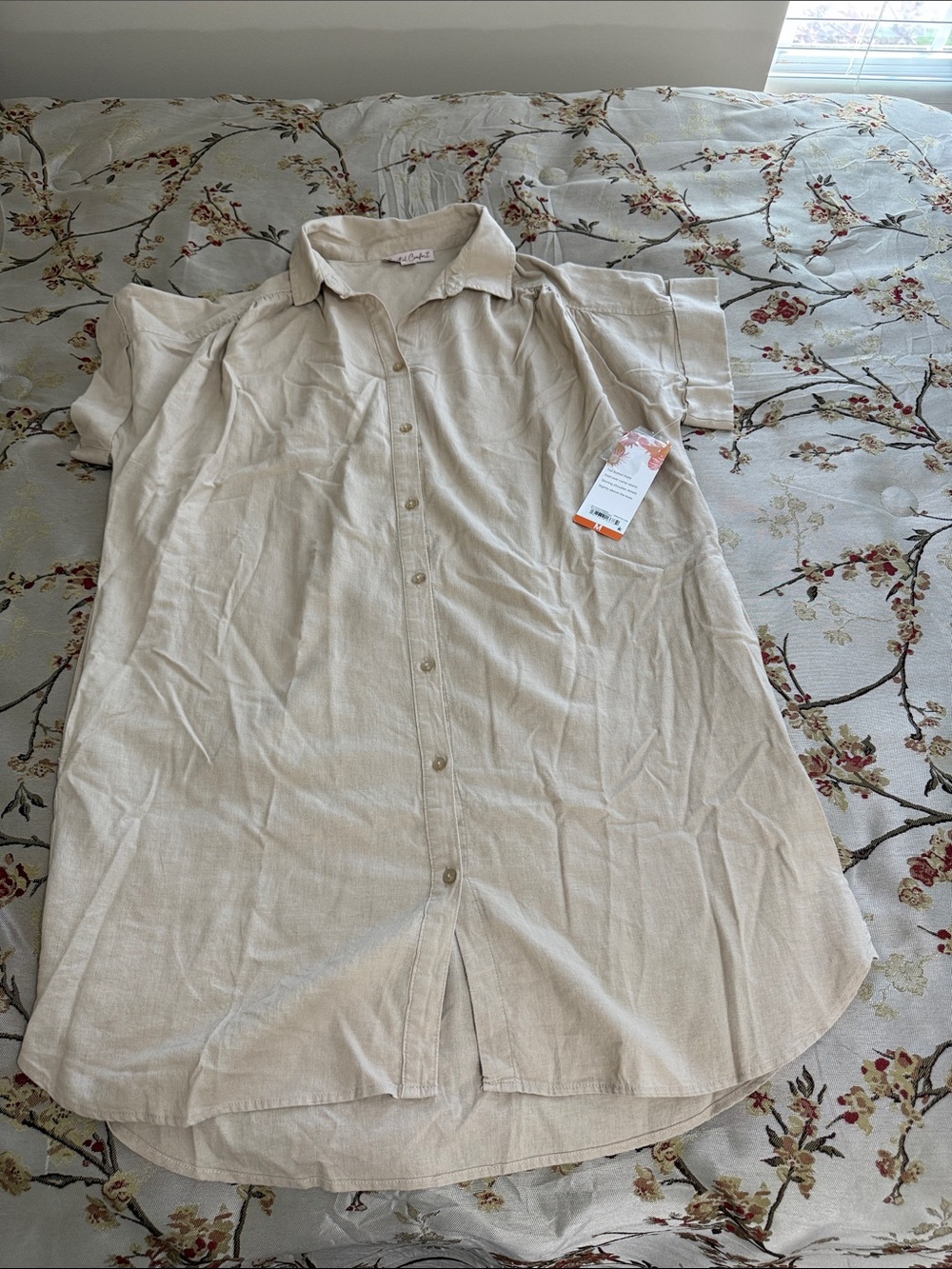 Coastal comfort button down dress